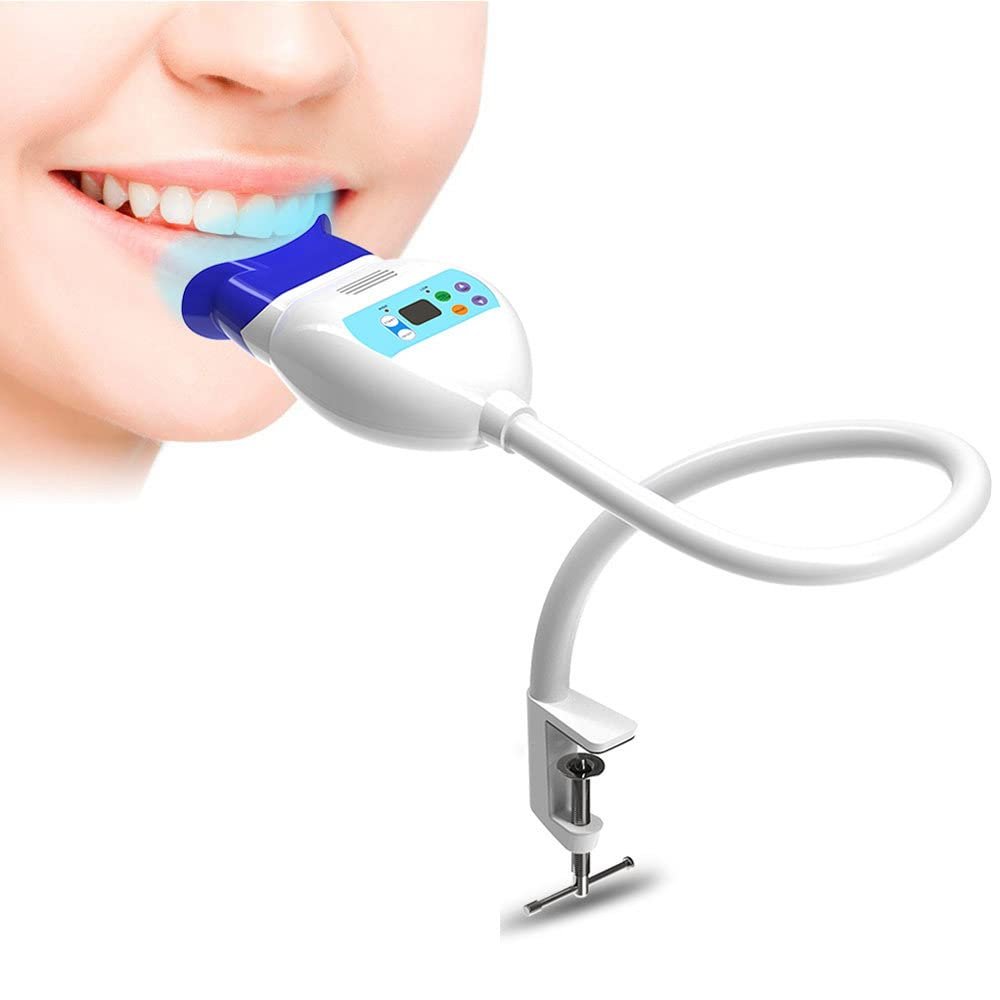 2 Types Safe Reliable Dental Cold Light Smart LED Teeth Whitening Machine Desk Tooth Bleaching Lamp Dental Whitening Instrument with One Goggles,B