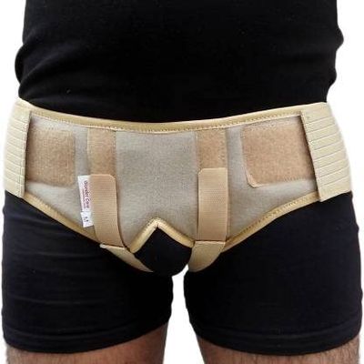 Hernia Belt for Men Post Surgery Hernia Pain Relief Truss Support Brace-XL Hip Support (Beige)