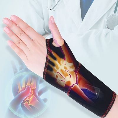 Wrist Heated Brace Wrap - Riloer 3 Adjustable Levels Pain Relieve Wrist Heated Brace Wrap with USB DC Charging with Massage Function