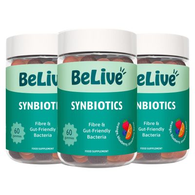 BeLive Synbiotics Gut Friendly Bacteria Bacillus Coagulans & Fibre Gummies