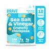 BRAVE Roasted Chickpeas: Healthy Snack, High Protein, Low Calorie - Salt & Vinegar (12 x 35g Packs) view 1