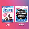 BRAVE Roasted Chickpeas: Cookies & Cream - Healthy Snack, Low Calorie (12 x 30g Packs) view 3