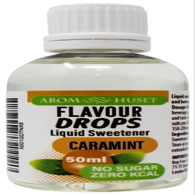 Aromhuset Caramint Flavour Drops 50 ml High Intensity, Sugar Free, Zero Calorie Flavoured Liquid for Protein Shakes, Baking, Yogurt, Ice Cream, Desserts and More