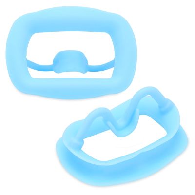 2 Pcs Dental Mouth Opener, Reusable Silicone Mouth Opener for Teeth Whitening Mouth Guard Game Cheek Lip Retractors Expander for Oral Inspection and Teeth Whitening (Blue)