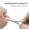 AsonTao Small Round Tip Nose Hair Scissors, Professional Grooming Scissors for Eyebrow, Nose, Ear Trimming, Silver, Stainless Steel view 4