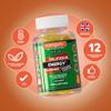 Energy Vitamin B Complex Gummy | Vitamins B2, B3, B5, B6, B12 & Folic Acid with Zinc and Iodine | Tropical Fruit Flavour | 60 Vegan Gummies | Energy Support & Psychological Function by NUTRIGUMS view 2