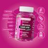 Hair Vitamin Biotin Complex Gummy | 12 Essential Vitamins containing Biotin, Vitamin C, Folic Acid and Zinc | Cherry Flavour | 60 Vegan Gummies | Maintain Healthy Hair Growth by NUTRIGUMS view 3