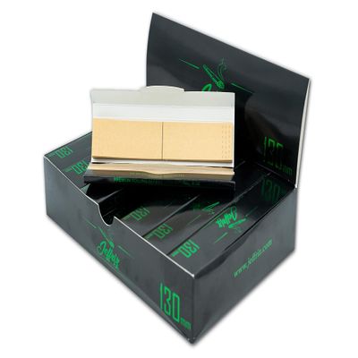 Unbleached Slim King Size XL Rolling Papers with Filter Tips | Jeffriz | Extra Long 130mm | Natural Brown Ultra Thin Slow Burning Paper | 28 Packs of 32 Sheets + Cardboard Filter Tips | Natural Gum
