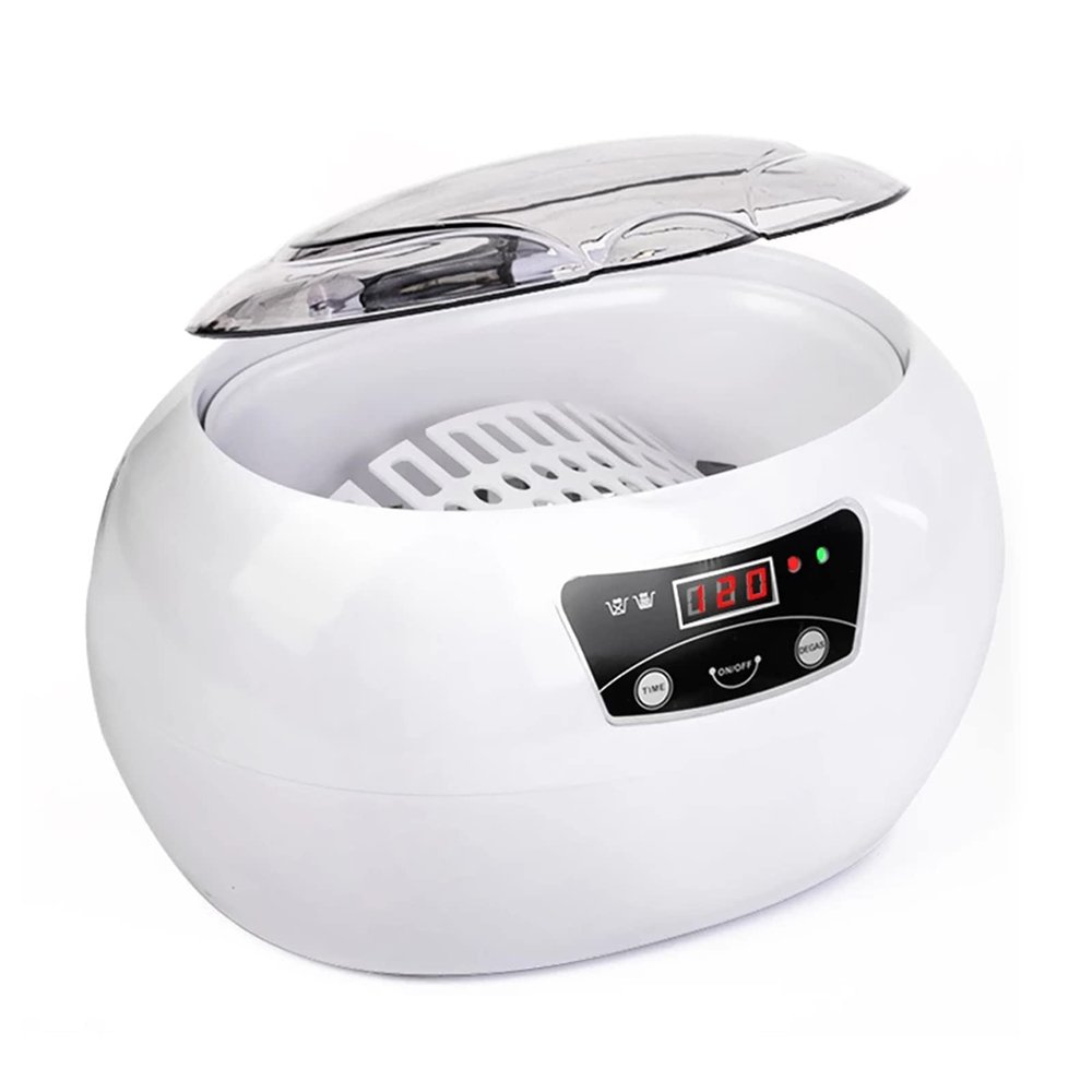 Amasie 600ml Ultrasonic Cleaner Bath Timer For Jewelry Parts Glasses Manicure Stones Cutters Dental Razor Brush Ultrasound Sonic