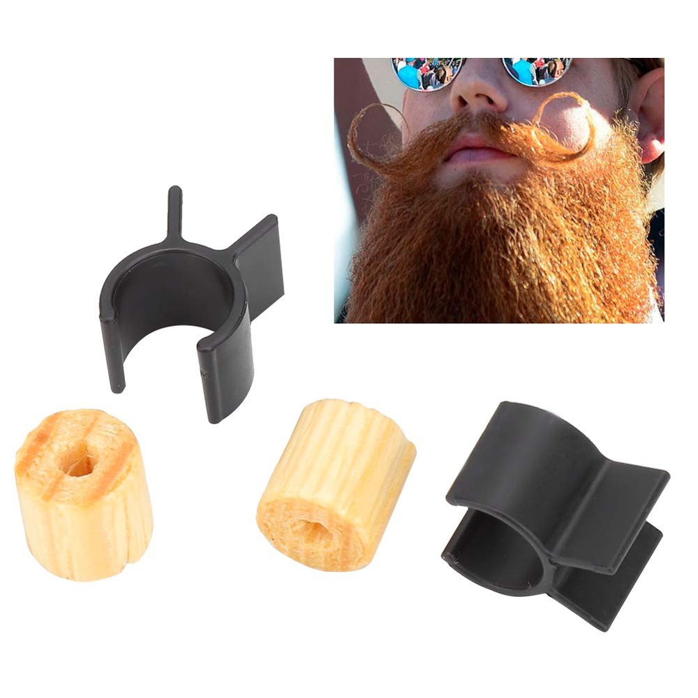 Shanrya Mustache Styling Template, Eco-friendly Mustache Shaping Template Men Safe Black Handlebar Moustache Training Wheel, Husband for Father(default)