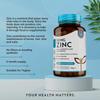 Nutravita Zinc Tablets 50mg  365 Vegan Tablets for 6 Months Supply  Zinc Supplement High Strength for Maintenance of Normal Immune System, Bones, Hair, Skin & Nails  Made in The UK view 2