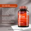 Nutravita Iron Tablets 28mg  180 Vegan Tablets (3 Month Supply of Iron Supplements)  Contributes to The Reduction of Tiredness and Fatigue  Suitable for Men and Women  Made in The UK view 2