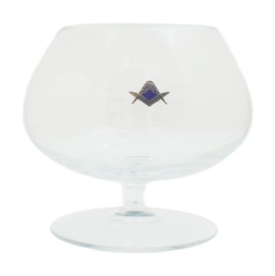 Gamekeepers Cottage gifts Compass & Sq Cut Out Brandy Cognac Glass Gift 25 Oz 81