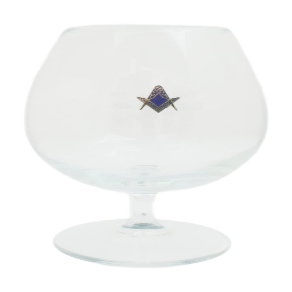 Gamekeepers Cottage gifts Compass & Sq Cut Out Brandy Cognac Glass Gift 25 Oz 81