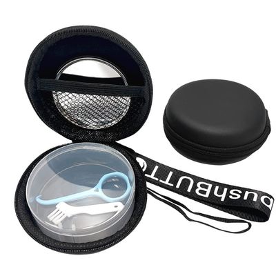 Gxamz Orthodontic Retainer Case with Organizer Bag Aligner Case Bag Retainer Travel Case Pack Mouth Guard Box (Black regular)