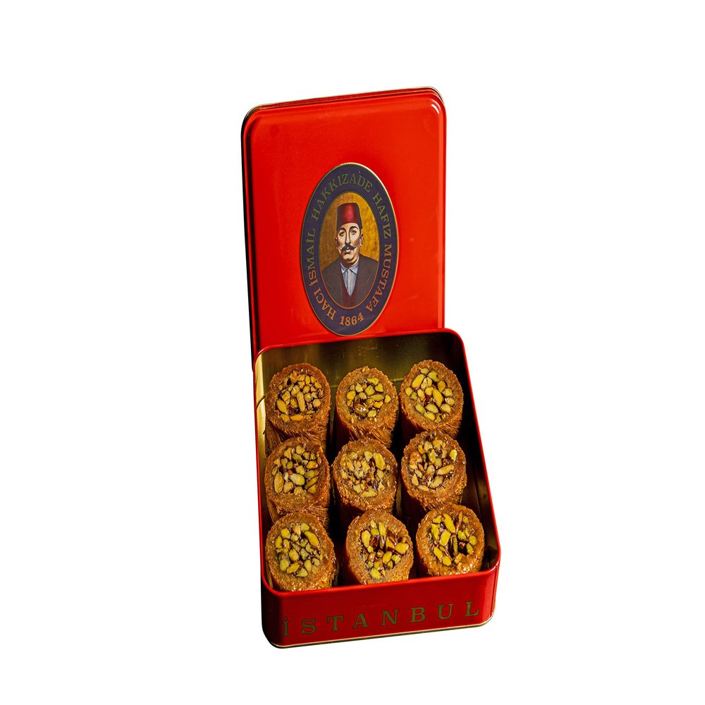 Hafiz Mustafa 1864 Istanbul Baklava Pastry Box - Baked Baklava Dessert Snacks Made from Fresh Phyllo Dough Sheets, Pistachio, Hazelnut, Walnut - Turkish Sweets Tray Gift Ideas for Birthday, Christmas