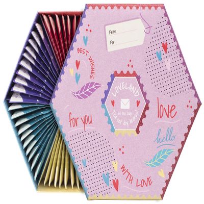 ACORUS Loveland Tea Set | Natural Assorted Hamper Box Gift Set of 6 Flavors | Beautiful Box | Surprise Your Loved Ones | Large Selection - 60 Tea Bags
