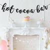 Hot Cocoa Bar Banner, Hot Cocoa Bar Decorations, Its Cold Outside Bar Sign, Wintertime Holidays Christmas Party Decor, Hot Chocolate Bar Decorations Black Glitter view 2