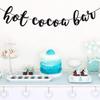 Hot Cocoa Bar Banner, Hot Cocoa Bar Decorations, Its Cold Outside Bar Sign, Wintertime Holidays Christmas Party Decor, Hot Chocolate Bar Decorations Black Glitter view 3