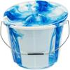5L Litre Multipurpose Tie Dye Design Plastic Bucket Bin and Lid with Carry Metal Handle Multipurpose Kitchen Food Storage Car Washing Garden Storage Animal Feeding Bucket (Blue) view 3