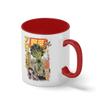 Japanese Monster Movie Kaiju Vegetable Broccoli Anime Broccolizilla White Coffee Mug with Red Rim & Handle