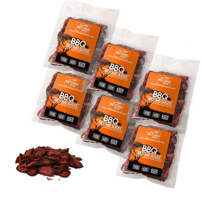 6 x 58g Bags BBQ Slices Beef Biltong THE BILTONG SHOP High Protein Savoury Low Carb Snack