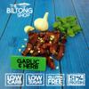 6 x 58g Bags Garlic & Herb Slices Beef Biltong THE BILTONG SHOP High Protein Savoury Low Carb Snack view 3
