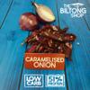 6 x 58g Bags Caramelised Onion Slices Beef Biltong THE BILTONG SHOP High Protein Savoury Low Carb Snack view 3