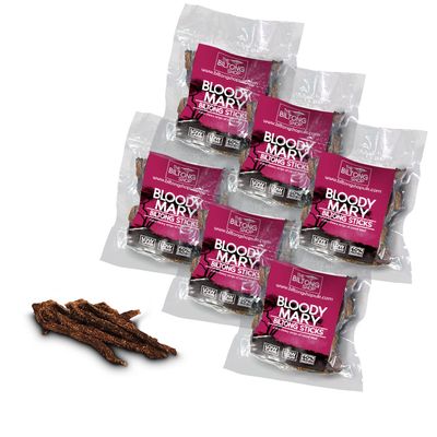 6 x 58g Bags Bloody Mary Sticks Beef Biltong THE BILTONG SHOP High Protein Savoury Low Carb Snack