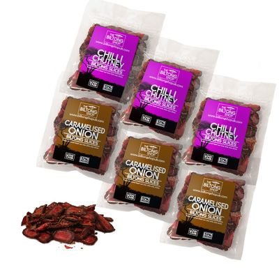 6 x 58g Bags Ultimate Sweet Selection Beef Biltong THE BILTONG SHOP High Protein Savoury Low Carb Snack