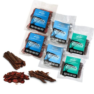 6 x 58g Bags Ultimate Original Selection Beef Biltong THE BILTONG SHOP High Protein Savoury Low Carb Snack