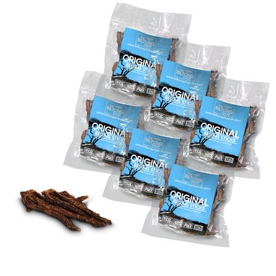 6 x 58g Bags Original Sticks Beef Biltong THE BILTONG SHOP High Protein Savoury Low Carb Snack