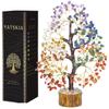 Chakra Tree, Crystal Tree for Positive Energy - Crystals and Healing Stones - Feng Shui Seven Chakra Tree, Tree of Life Decor - Metaphysical Gifts, Home Decorations for Living Room, 7 Chakra Tree view 1