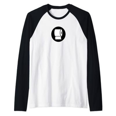 Toilet Paper Roll Raglan Baseball Tee