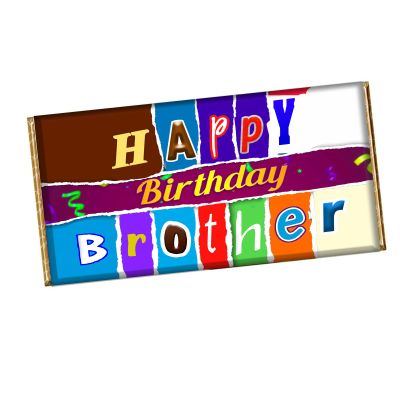 Happy Birthday Brother Chocolate Bar Wrapper Novelty Gift For Brother In Law Son CH-551 (with chocolate)