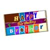 Happy Birthday Brother Chocolate Bar Wrapper Novelty Gift For Brother In Law Son CH-551 (with chocolate) view 1