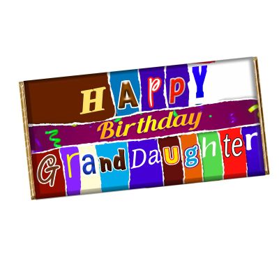 Happy Birthday Grand Daughter Chocolate Bar Wrapper Novelty Gift For Daughter CH-560 (without chocolate)