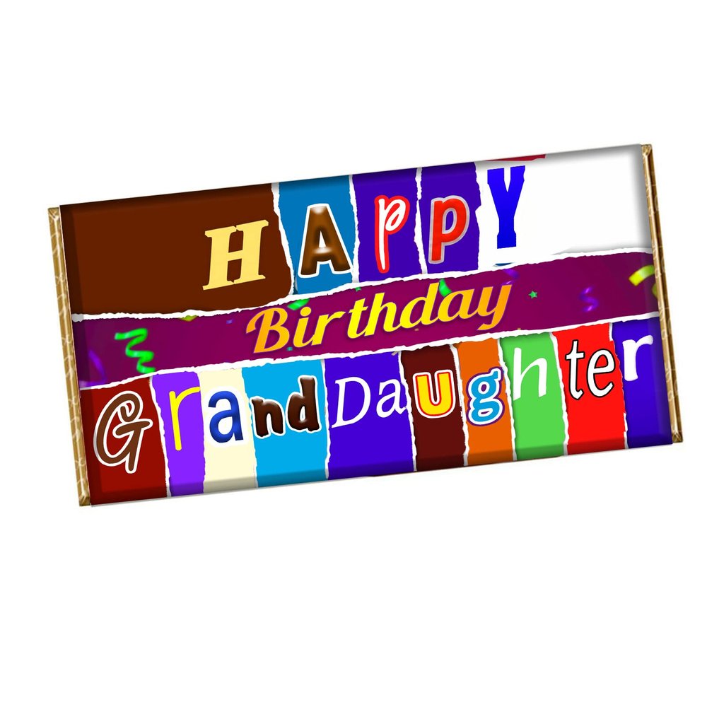 Happy Birthday Grand Daughter Chocolate Bar Wrapper Novelty Gift For Daughter CH-560 (without chocolate)