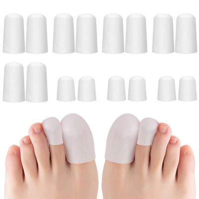 16 Pcs Gel Toe Protectors, Silicone Toe Cover Protector for Men & Women Running, Walking, Prevent Blister, Corn, Calluses, Sore Toes, Hammer Toes Prevent Friction Injury