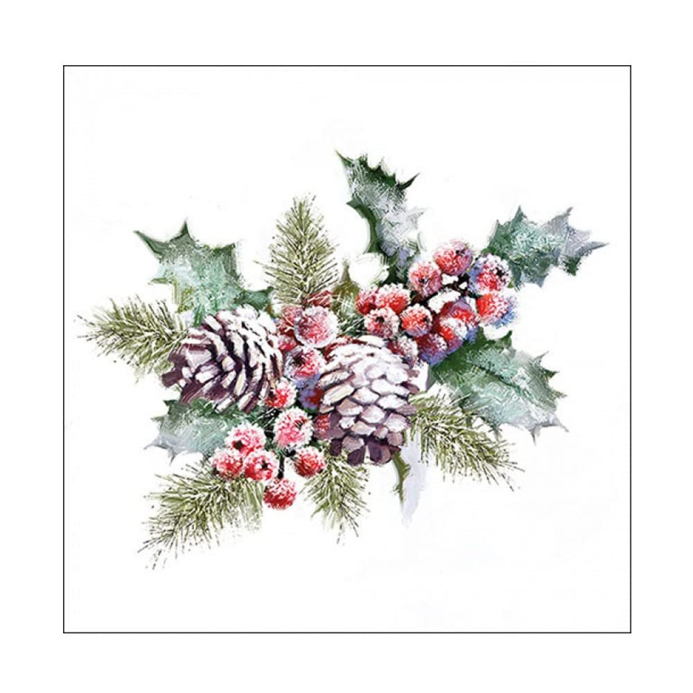 Ambiente Holly and Berries Napkins 33 x 33 cm