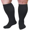 7XL Wide Plus Size Calf Compression for Men and Women 20-32 mmHg Nursing Athletic Travel Flight Socks Shin Splints Knee High - Black XXXXXXX-Large view 1