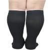 7XL Wide Plus Size Calf Compression for Men and Women 20-32 mmHg Nursing Athletic Travel Flight Socks Shin Splints Knee High - Black XXXXXXX-Large view 3