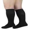 7XL Wide Plus Size Calf Compression for Men and Women 20-32 mmHg Nursing Athletic Travel Flight Socks Shin Splints Knee High - Black XXXXXXX-Large view 4