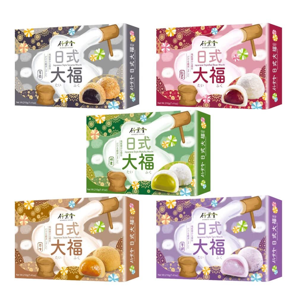 Bamboo House Japanese Style Mochi (6 Pieces) 210g (Assorted Flavour Set of 5)