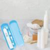 2 Pcs Electric Toothbrush Travel Case, Portable Travel Toothbrush Holder for Oral-B Pro and Other Electric Toothbrush Set by Hovesty, Blue and Black, view 4
