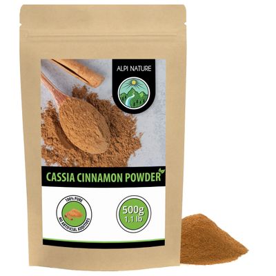 Alpi Nature Cinnamon Powder 500g 1.1 lb, Ground Cassia Bark Sticks for Baking and Drinks