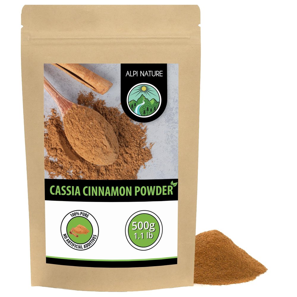 Alpi Nature Cinnamon Powder 500g 1.1 lb, Ground Cassia Bark Sticks for Baking and Drinks