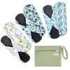 7pcs Set 1 pc Mini Wet Bag +6pcs Absorbent Reusable Sanitary Pads/Washable Cloth Menstrual Pads(Autumn,M) view 1