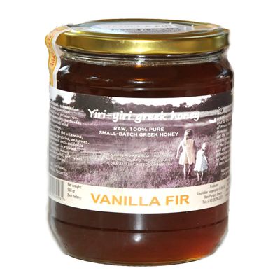 YIRI YIRI GREEK HONEY RAW GREEK HONEY 100% PURE - VANILLA FIR 960g (VANILIAS) - the rarest of Greek honeys from the black fir forest of Mainalo.