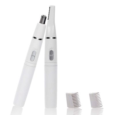 2-in-1 Electric Eyebrow Trimmer, Ear Nose Trimmer for Men and Women, Shaving Nasal Hair Eyebrow Razor for Face Lips Nose Facial Hair Remove Nose Hair Cutter